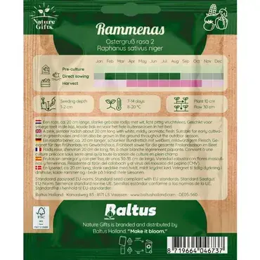 Rammenas ostergru rosa 2 per 12m - afbeelding 2