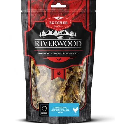 Riverwood hondensnack kippennekken 200 gram