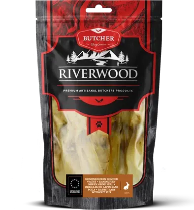 Riverwood hondensnack konijnenoren 100 gram