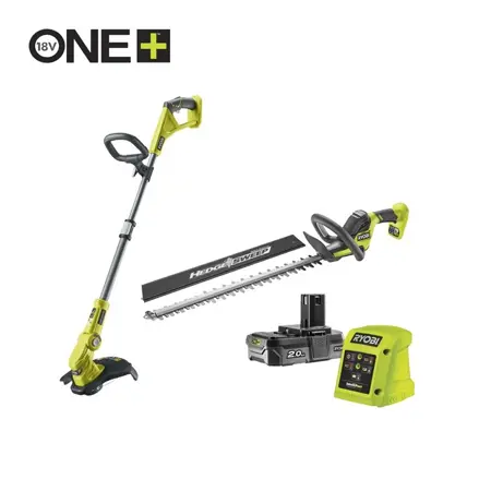 Ryobi 18V Accu Heggenschaar en 30cm Grastrimmer Combokit