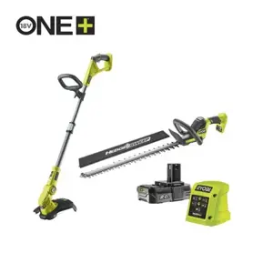 Ryobi 18V Accu Heggenschaar en 30cm Grastrimmer Combokit