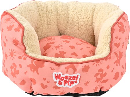 Slaapmand rond Woezel en Pip d40cm roze - afbeelding 1