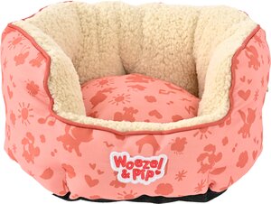 Slaapmand rond Woezel en Pip d40cm roze