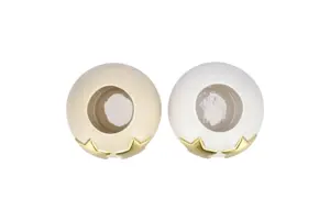 Smiley pot 11X9cm - wit of beige - afbeelding 2