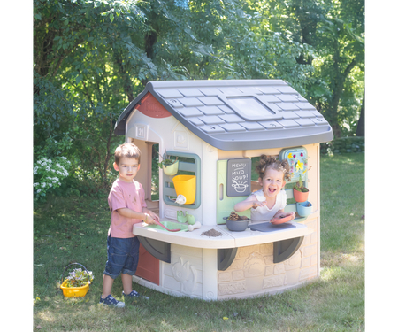 Smoby Mud Cooking House Speelhuis spelende kinderen
