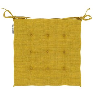 Stoelkussen senna 40x40x3cm geel