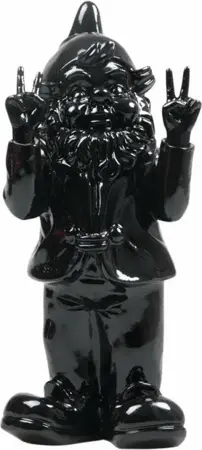Stoobz kabouter peace 31cm zwart - afbeelding 2