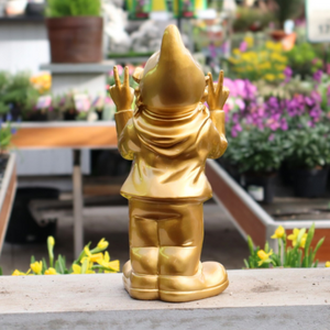 Stoobz Kabouter peace goud 31cm - afbeelding 2