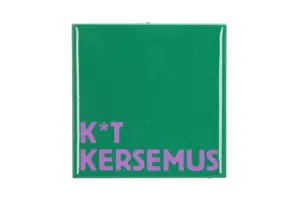 Tegeltje k*t kersemus 10x10x1cm