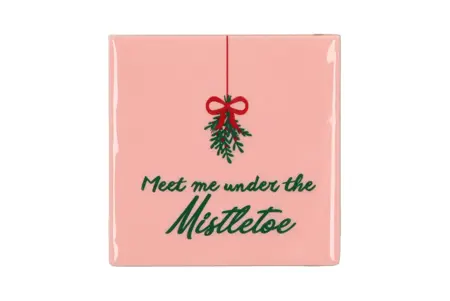 Tegeltje Mistletoe 10x10x1cm