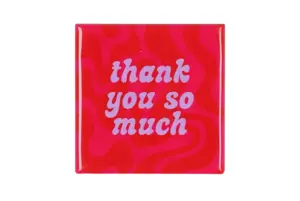 Tegeltje Thank You 10x10x1cm - afbeelding 2
