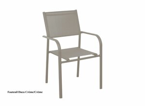 Tuinstoel Duca crème/crème