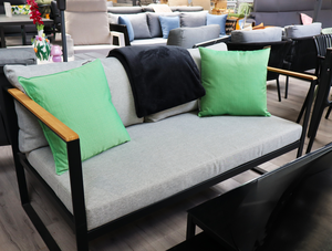Unique Living kussen bliss outdoor 45x45cm forest green - afbeelding 2