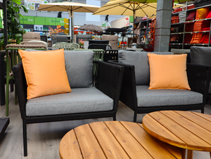Unique Living kussen bliss outdoor 45x45cm orange - afbeelding 2