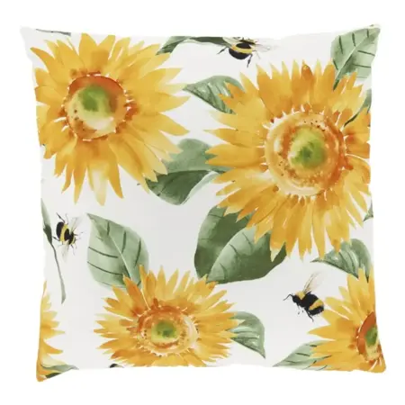 Unique Living kussen sharon outdoor print 45x45cm bloem en bij