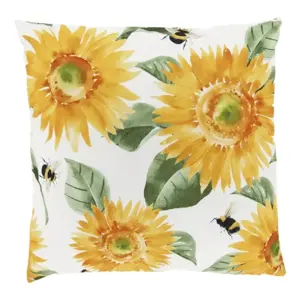Unique Living kussen sharon outdoor print 45x45cm bloem en bij
