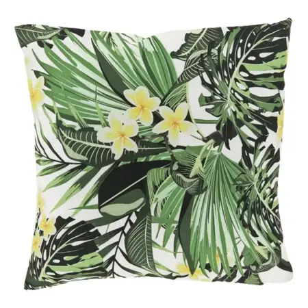 Unique Living kussen sharon outdoor print 45x45cm groen geel 