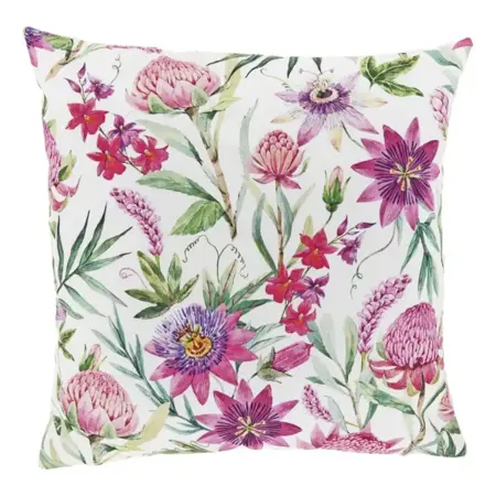 Unique Living kussen sharon outdoor print 45x45cm roze