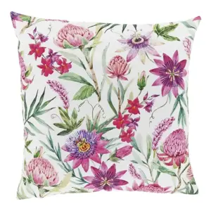 Unique Living kussen sharon outdoor print 45x45cm roze