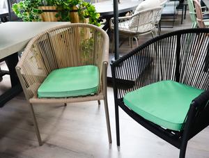 Unique Living wicker kussen bliss outdoor 46x47x4cm forest green - afbeelding 2