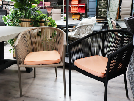 Unique Living wicker kussen bliss outdoor 46x47x4cm orange - afbeelding 2