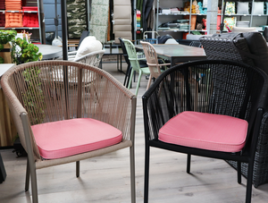 Unique Living wicker kussen bliss outdoor 46x47x4cm pink - afbeelding 2