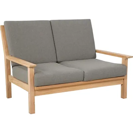 Lesli Living Loungebank Teak met kussens