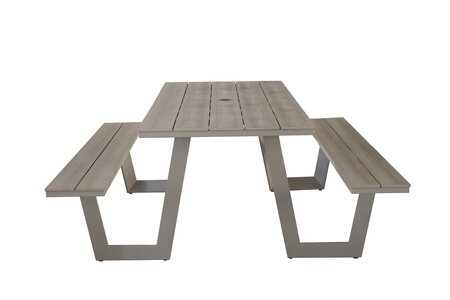 Vita Massa rechthoekige picknicktafel XL - Taupe - afbeelding 1