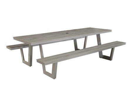 Vita Massa rechthoekige picknicktafel XL - Taupe - afbeelding 2