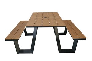 Vita Massa rechthoekige picknicktafel XL - zwart