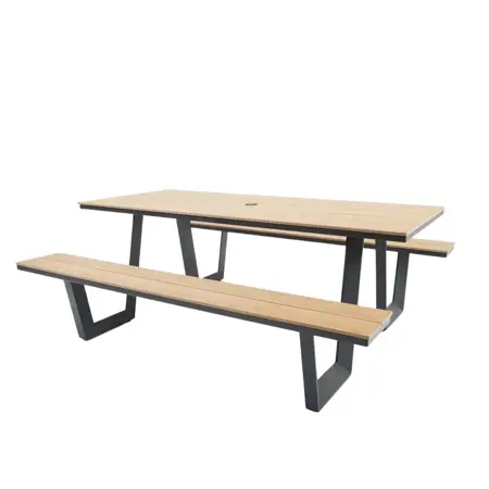 Vita Massa rechthoekige picknicktafel - zwart - afbeelding 1