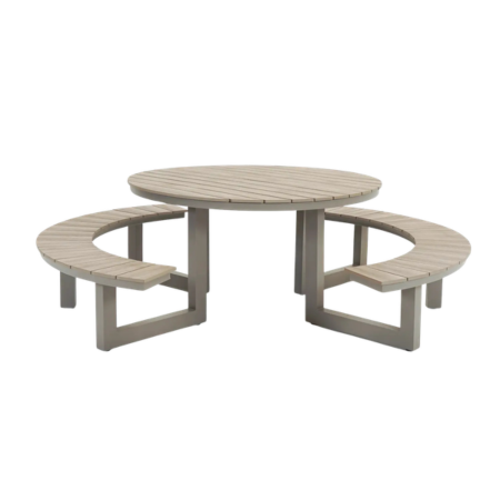 Vita Massa Ronde picknicktafel - Taupe
