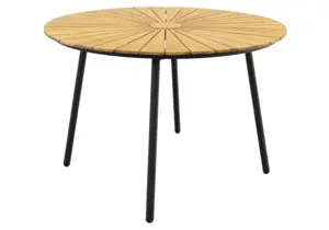 Vita Tuintafel Rond Lavras Dave Teak 150cm