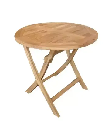 Vita Tuintafel Rond Milton Teak 80cm