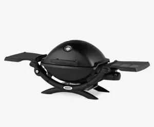 Weber Barbecue Gas Q1200 Zwart met Werkblad en Thermometer