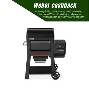Weber Houtskool bbq searwood pallet smoker zwart - afbeelding 1