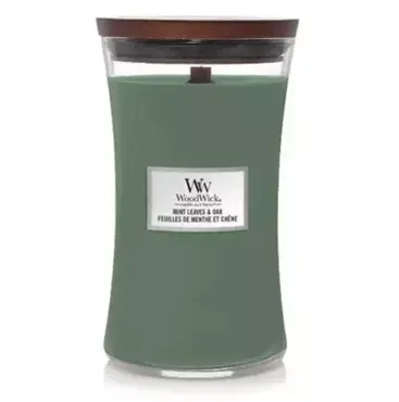 WoodWick Mint Leaves & Oak Large Candle