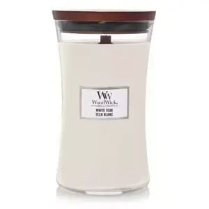 WoodWick White Teak Large Candle