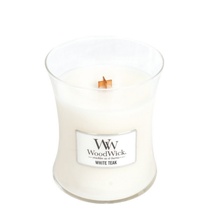 WoodWick White Teak Medium Candle