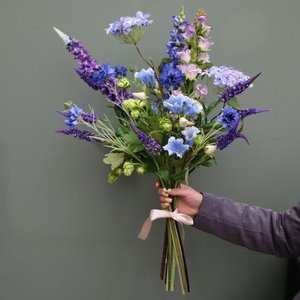 Kunst Boeket Blauw Paars Los