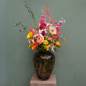 Zijden Boeket Bont Gekleurd