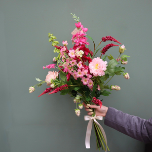Zijden Boeket roze zonder vaas