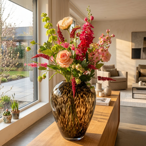 Zijden Boeket Roze woonkamer