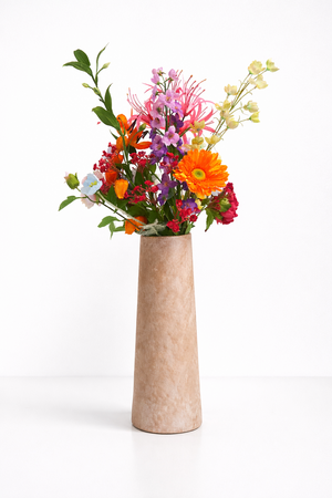 Zijden Kunstboeket - Vibrant Coral - afbeelding 1